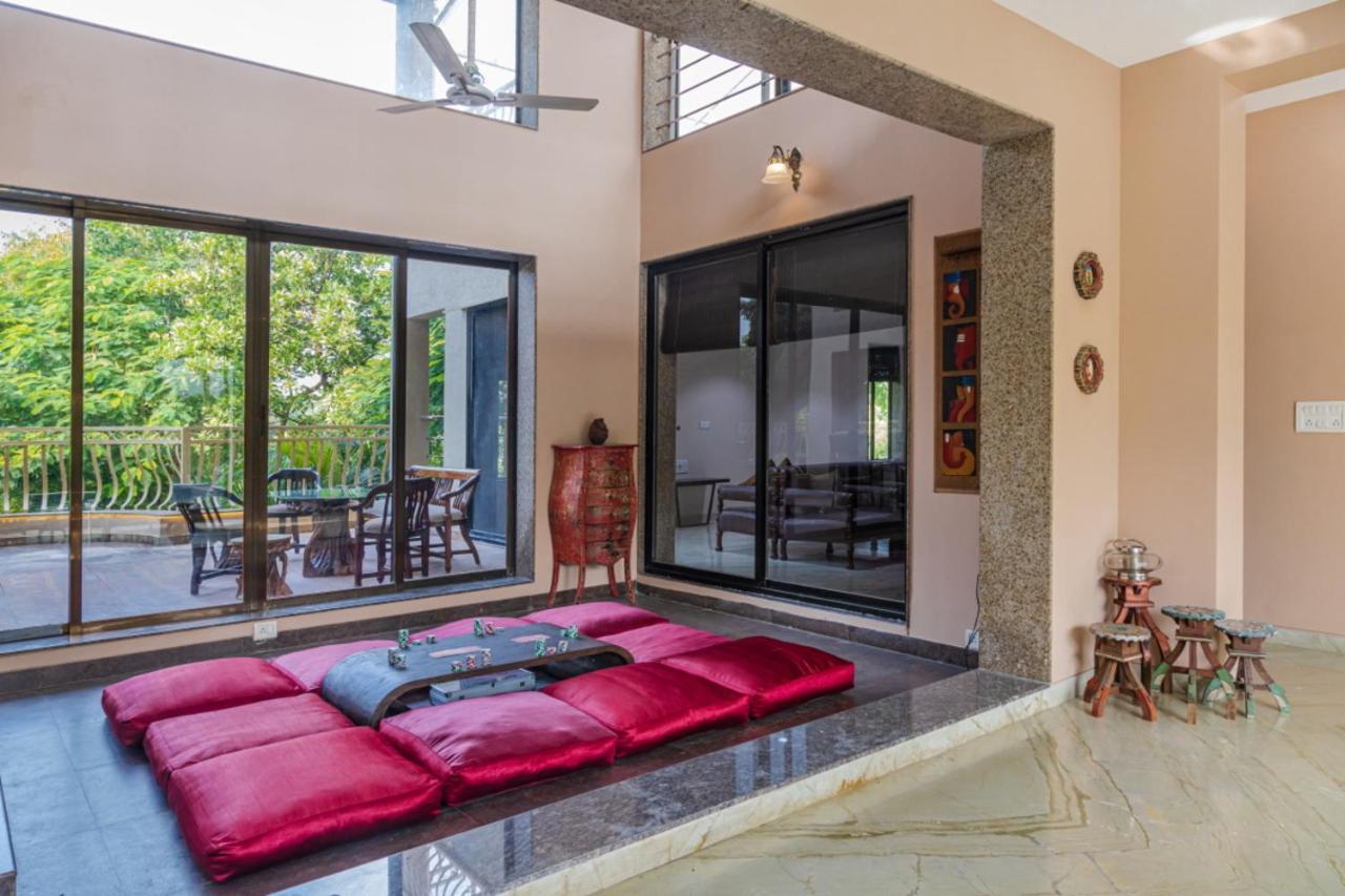 Saffronstays Aura, Alibaug - Luxury Pool Villa With A Game Room And Spacious Lawn 阿里巴格 外观 照片